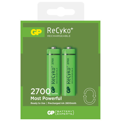 Gp RECYKO 2700mAh R6 AA Sarjli Pil 2 Lİ Gp RECYKO 2700mAh R6 AA Sarjli Pil 2 Lİ